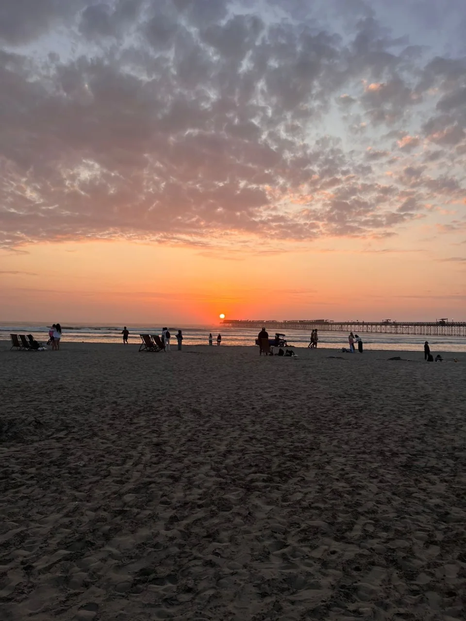 Atardecer en playa Pimentel.